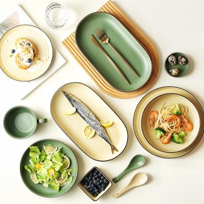 China Disposable Ceramic Porcelain Dinnerware Set with Bowl Spoon Dish Chopsticks for sale