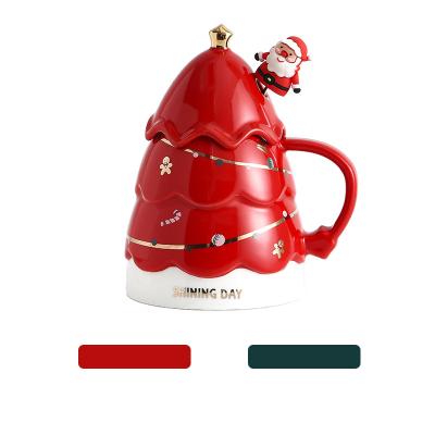 China Viable Creative Ceramic Coffee Mug Water Cup Christmas Couples Cup Office Home High Value Home Office Customizable for sale