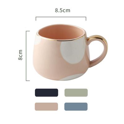 China Sublimation coffee mug viable creative ceramic light household coffee cup Nordic Nordic light for milk and tea for sale