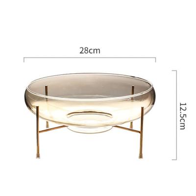 China New Nordic home living room household living room villa household Exquisite INS style small ice fruit fruit draining high foot plate for sale