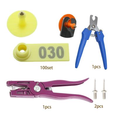 China Farms Cheapest Cattle Removal Pliers Tag For Sheep Ear Tags Pliers Yellow Set for sale