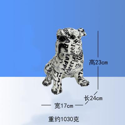 China Creative Europe Resin Crafts Shine Water Transfer Bulldog Modern Home Decor French Bulldog for sale