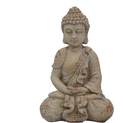 China Global Fiberglass Resting Outdoor Buddha Statue Garden Lawn Decorated With Meditation Buddha Figurines for sale