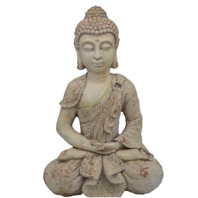 China Global Made Old Fiberglass Buddha Outdoor Meditation Garden Buddha Life Size Buddha Statues for sale