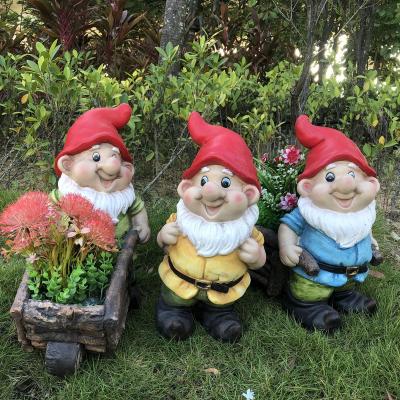 China Europe USA garden decoration kawaii resin craft gnomes figurine pot succulent planters for sale