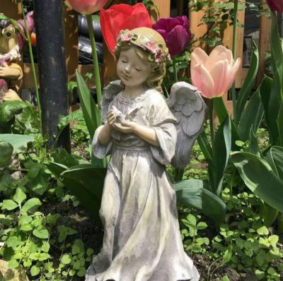 China Europe USA garden decoration resin crafts kawaii angel figurine statue fairy garden statues for sale