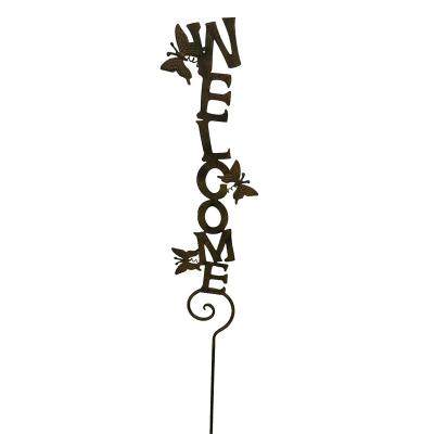 China LI YANG Rust Metal Garden Decoration Home Imitation Halloween Decorations To Sign Garden Stake for sale