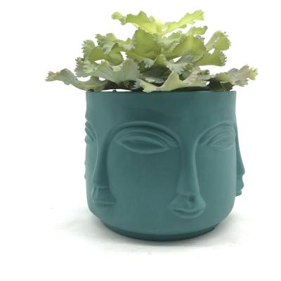 China Head Minimalist Home Office Ceramic Planter Buddha Pot Plant Decoration Planter Succulent Pot for sale