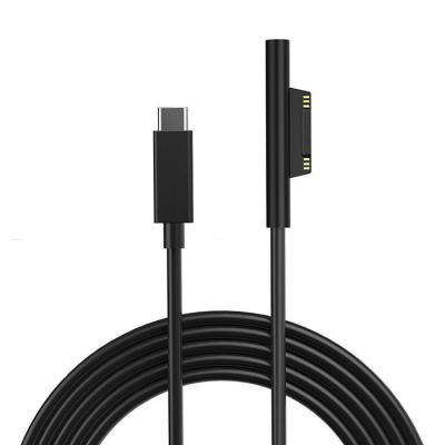 China Factory Supply Manufacturers Wholesale 1.8Mtr PD to 45W 15V/3A Male USB-C Outdoor Fast Charging Cable for Microsoft Surface Vanish for sale