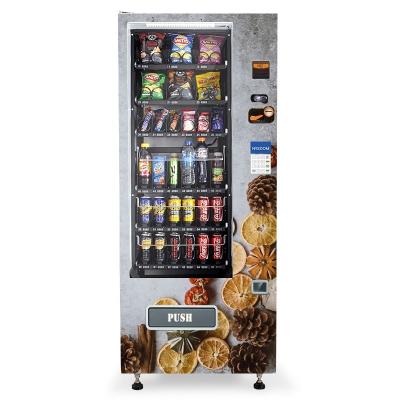 China 180-600ML Drinks Mixed Automatic Combo Vending Machine For Cold Beverage Beverage High Capacity Snack Dispenser for sale