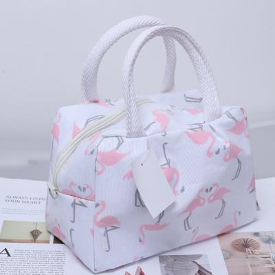 China Wholesale Custom Cotton And Canvas Cooler Decorative Easy To Use Handle Lunch Bag for sale