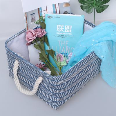 China Toy Organizer Decorative Nesting Boxes Canvas Folding Storage Bin Waterproof Viable for Nursery Storage for sale