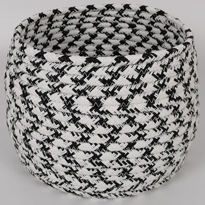 China Sustainable Various Styles Weaving Decorative Paper Rope Storage Laundry Baskets for sale