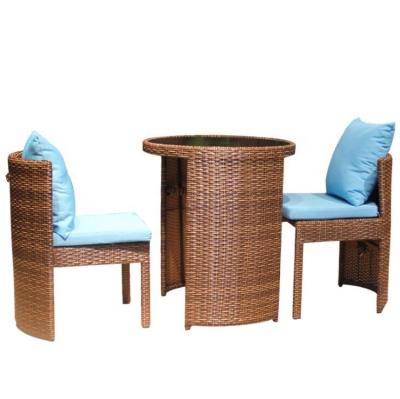 China Contemporary Rattan Furniture Cube Garden Set Cane Outdoor Furniture Dining Rattan Wicker Cube Garden Furniture for sale