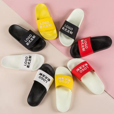 China Lightweight Lightweight Logo / Text / Image Customize Skin-friendly PVC Slipper For Man Woman Thick Single Soft Fold Flip Flop Strong Resilience Non-Slip for sale