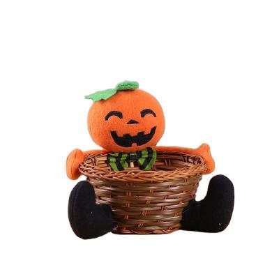 China Halloween Terror Nice Party Pumpkin Candy Basket Outdoor Fabric Decorations Children's Candy Basket Event Party Supplies for sale