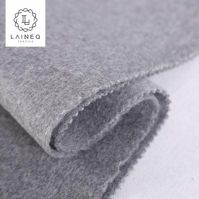 China Antistatic Famous Brand Mixed Color Gray Double Sided 100 % Woolen Fabric for sale