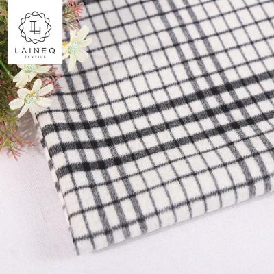 China Newest Plaid Plaid Screened Double Faced 80% Wool Fabric For Winter Overcoats for sale