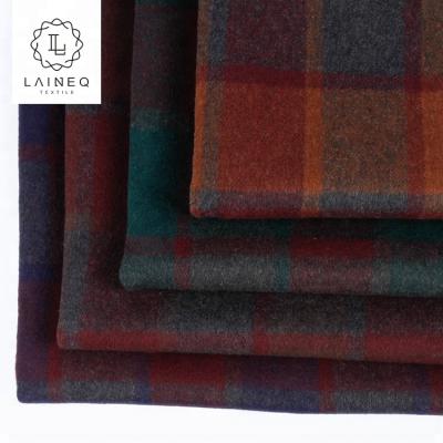 China 2018 new design men's anti pill tartan throat plaid tartan woolen fabric for winter overcoats for sale