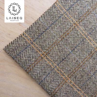 China England harris organic colorful 100% herringbone wool tweed fabric for coats / suit for sale