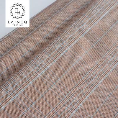 China Korean Style Good Quality Plaid Woven Check Breathable Dyed Pink Dyed Pink Fabric For Dress Suits Pants for sale