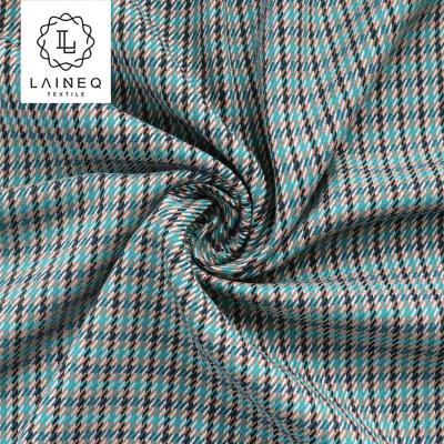 China Breathable Low Price Lightweight Check TR Spandex Polyester Viscous Fabric For Suit Dress Pants for sale