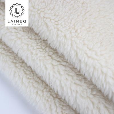 China Korea Auto Hot Sale High End Lambswool Fur Bonding Upholstery Fabric With Micro Suede For Coat for sale