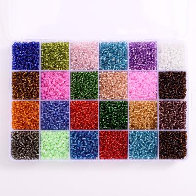 China Crystal Boxed 16000Pcs/Lot 24 Grid Mixed Color Czech Glass Seed Beads DIY Bracelet Necklace Bead For Jewelry Making DIY Necklace for sale