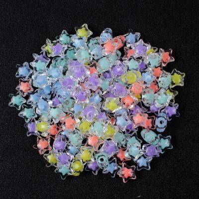 China Transparent Acrylic Beads 40Pcs Spacer Star 10mm Five-pointed Acrylic Beads Accessories For DIY Necklace Bracelet Jewelry for sale