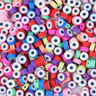 China DIY Accessories 50/100Pcs 10mm Round Printing Polymer Clay Beads For Jewelry Making DIY Mixed Color Polymer Clay Spacer Beads for sale