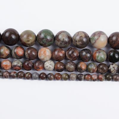 China DIY Jewelry Making Beads Flower Natural Stone Agate Round Smooth Loose Beads For Jewelry Making DIY Bracelet Earrings Accessories 4/6/8/10/12mm for sale