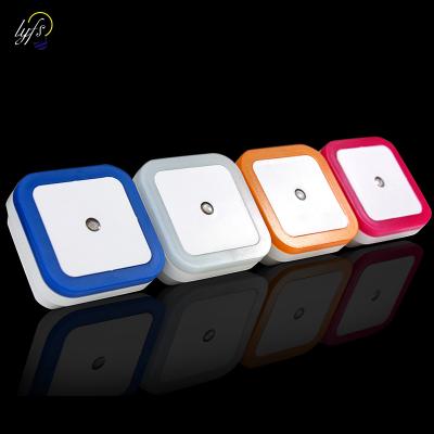 China EU USA Plug Novelty Square Bedroom PIR Lamp Mini Smart Night Light Control Sensor Light PIR Lamp Led Decoracion Lighting for sale