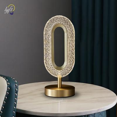 China Nordic Modern LED Crystal Table Lamp For Home Room Decoration Accessories Bedroom Bedside Lights Desk Lamps Indoor Lighting Furniture for sale