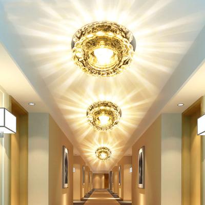 China Surface Mounted Nordic Ceiling Lamp Crystal Ceiling Kitchen Lights For Indoor Lighting Modern Home Spotlight Living Room Decoration LED for sale