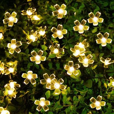 China 5m/7m Outdoor Waterproof Fairy Light Fairy Wedding Solar Light Christmas Festival Garlands Garden Decoration Cherry Flower Solar Light String for sale