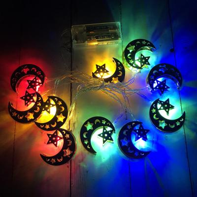 China 2022 Decorative Christmas Eid Muslim Ramadan String Lights Ramadan Battery /USB Powered Lamp Moon Star Lamp 3 Color For Holiday Decoration for sale