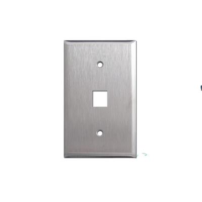 China Video Metal Jack Trapezoidal Faceplate 1 Port One Strip Wallplates for sale