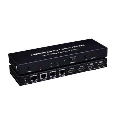 China 4K 2ports hdmi splitter 2 in 6out HDMI Splitter 6Port HDMI Audio Video Splitter Multiplier Box for sale