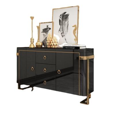 China High end and luxury high quality decorative wall console living room mirror cabinet gold console for sale