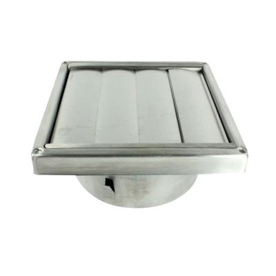 China Stainless Steel Industrial Square Wall Duct With Gravity Fins for sale