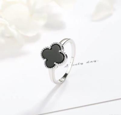 China Factory Wholesale Four Leaf Clover Ring Jewelry Set 925 18K Sterling Silver Gold Plated Trendy Romantic Fashion Charm for sale