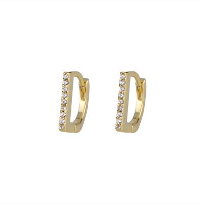 China Other Factory Wholesale Simple Charm Fashion Jewelry S925 Sterling Silver Ins Metal Diamond Letter Zircon Stud Earrings for sale