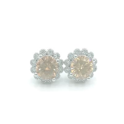 China Factory Wholesale Cute Fashion Charming Gold Silver Plated Diamond With White Copper Women's Culture Palace Zircon Earrings Jewe for sale