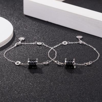 China Wholesale S925 factory fashion charm ceramic bracelet bracelet trendy silver ceramic bracelet Charity for sale