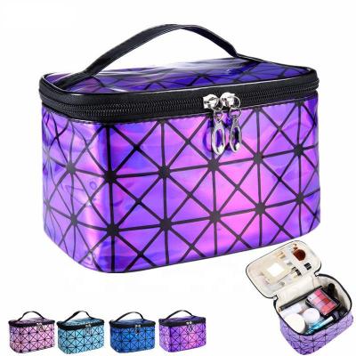 China Wholesale Fashion Women's 3D Laser Bag Large Capacity Wash Gargle Bag Waterproof Travel Cosmetic Bag Handbag Storage Bag for sale