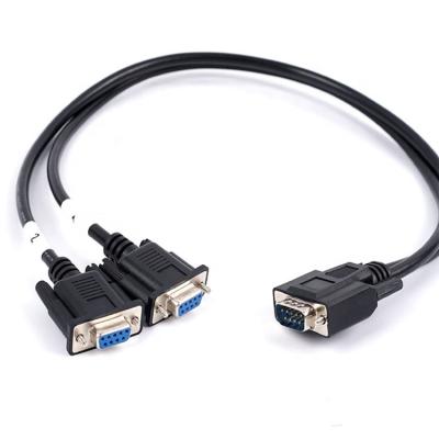 China Computer Factory Supply Computer Cables DB 9 Pin Male To Female 2 Lead VGA Cable for sale