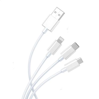 China Custom phone logo usb cable fast charging good price micro usb cable unbreakable 3 in 1 charging cable for sale