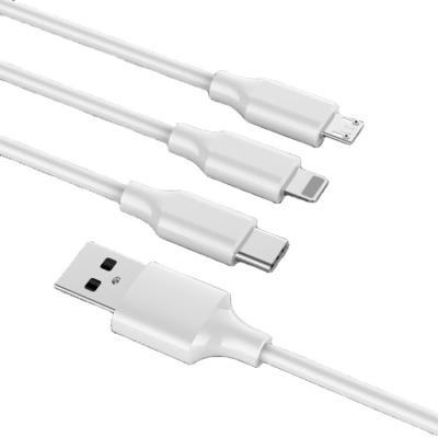 China Phone factory wholesale 3 in 1 usb charging cable 1.5m 2m 3m data cable low price 3 in 1 cable for sale