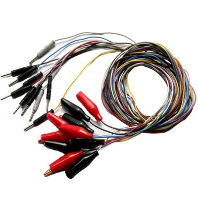 China Heating OEM tens electrodes ecg leads wire alligator clip to 2.0 pin cable 1M medical cable for sale