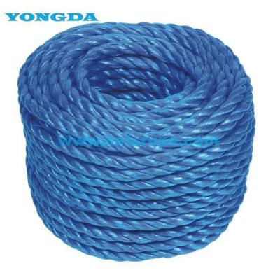 China 14-50mm Unyielding PP 3-stand Twisted Hoisting Rope For Lifting/Fixing/Safety/Industrial/ Construction for sale